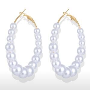 Pearl Hoop Earrings